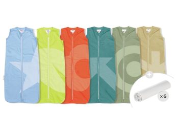 6 GRANDES TURBULETTES ULTRA LÉGÈRES + 6 DRAPS-HOUSSE JERSEY