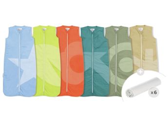 6 TURBULETTES COTON + 6 DRAPS-HOUSSE JERSEY