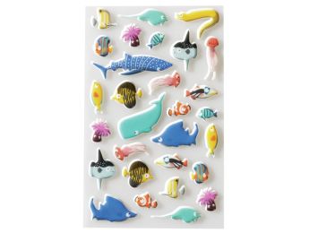 GOMMETTES RELIEF 3D Animaux marins