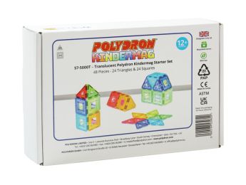 LICHTDURCHLÄSSIGEMAGNETISCHEKONSTRUKTION Polydron 48 Teile.