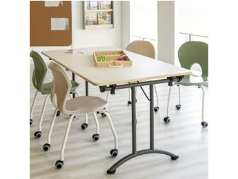 SCHALENSTUHL Easy 4 Metallfüße + Rollen