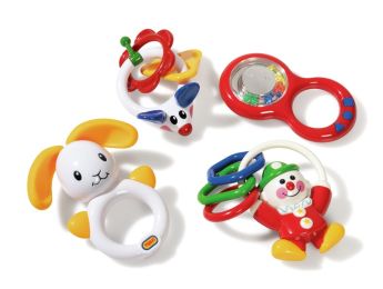 SET OF 4 ACTIVITY RATTLES