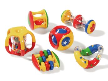SET OF 6 ACTIVITY RATTLES