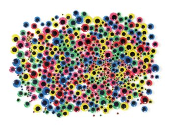 YEUX MOBILES ADHÉSIFS COLORÉS