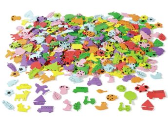 GOMMETTES EN MOUSSE Animaux, feuilles et véhicules