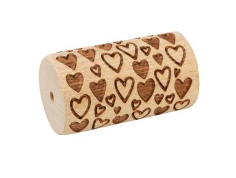 MINI ROULEAU À PATISSERIE EN BOIS Cœurs