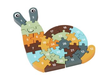 PUZZLE ZAHLEN UND BUCHSTABEN Schnecke