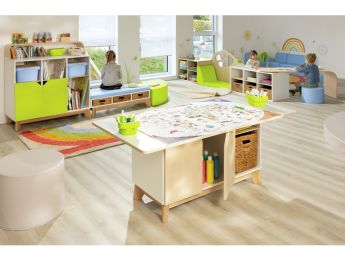 MEUBLE KIDY S'COOL H: 67 cm Avec plan de travail