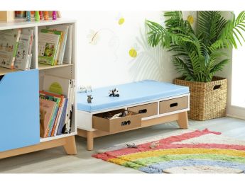 KIDY S'COOL LOW UNIT 3 compartments H: 32 cm legs and cushion
