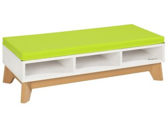 LAAG MEUBEL Kidy S'cool 3 vakken H: 32 cm met onderstel en kussen
