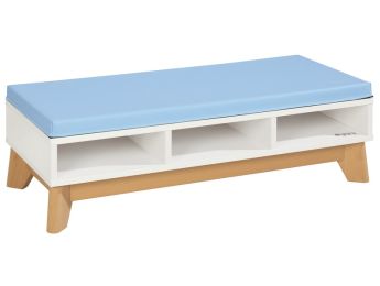 LAAG MEUBEL Kidy S'cool 3 vakken H: 32 cm met onderstel en kussen