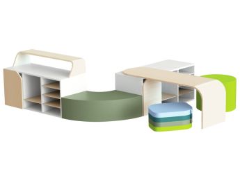 MODULARES SET KIDY S'COOL auf dem Boden stehend
