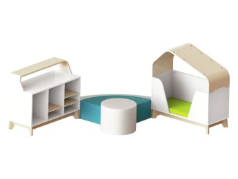 SET COCONNETJE KIDY S'COOL met massief houten onderstel