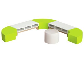 SET LEESHOEKJE KIDY S'COOL met massief houten onderstel