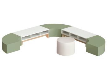 SET LEESHOEKJE KIDY S'COOL met massief houten onderstel
