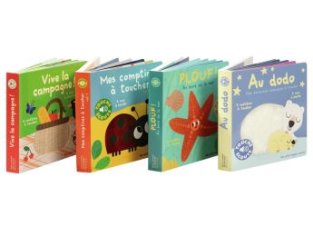 MAXI LOT 2 LIVRES TACTILES ET SONORES Touche et écoute