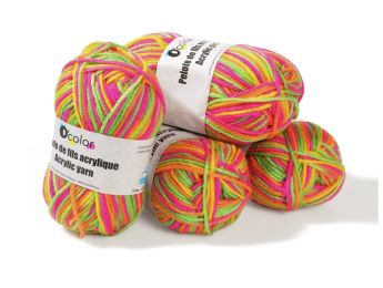 PELOTES DE LAINE ACRYLIQUE Fluo