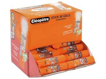 BÂTONS DE COLLE TRANSPARENTE Adhésive stick x96 + boîte distributrice