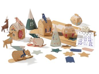 CALENDRIER DE L'AVENT À MONTER Village de Noël