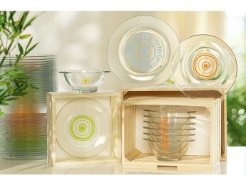 SERVIES IN GEHARD GLAS PEPSYCOLOR Dessertborden