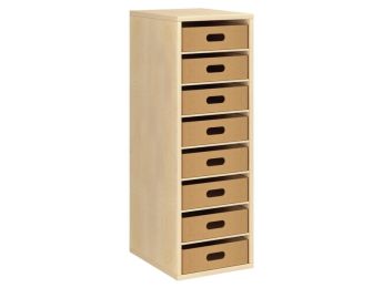 MÖBEL MIT MELAMINBESCHICHTUNG H: 102 cm - B: 36 cm 8 Behälter aus Karton - 7...