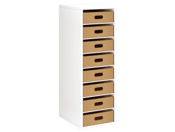 MÖBEL MIT MELAMINBESCHICHTUNG H: 102 cm - B: 36 cm 8 Behälter aus Karton - 7...