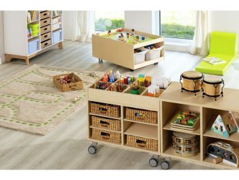 MÖBELSTÜCK MIT MELAMINBESCHICHTUNG H: 51 cm - L: 70,5 cm 6 Körbe - 4...