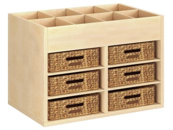 MÖBELSTÜCK MIT MELAMINBESCHICHTUNG H: 51 cm - L: 70,5 cm 6 Körbe - 4...