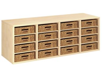 MÖBELSTÜCK MIT MELAMINBESCHICHTUNG H: 51 cm - L: 139 cm 16 Körbe - 12...
