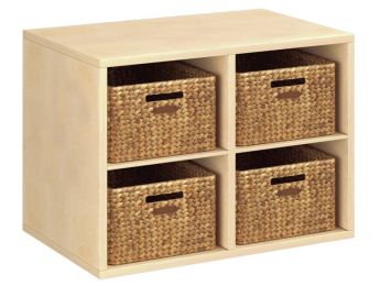 MÖBEL MIT MELAMINBESCHICHTUNG H: 51 cm - B: 70,5 cm 4 Körbe - 2 Regalbretter