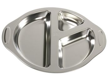 VAISSELLE INOX Assiette 3 compartiments