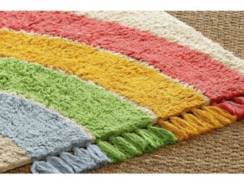 TAPIS COTON TOUDOUX Arc-en-ciel