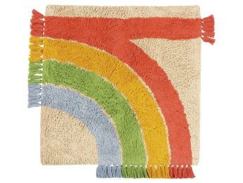 TAPIS COTON TOUDOUX Arc-en-ciel