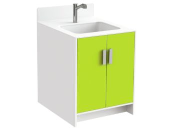 MEUBLE KAZÉO BASSIN SOLIDSURFACE L: 70 cm avec douchette exctractible