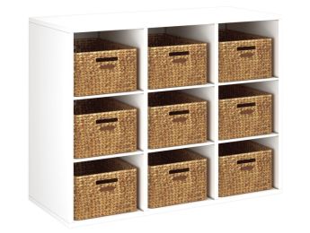 GELAMINEERD MEUBEL H: 81 cm - L: 105 cm 9 manden - 6 plankjes