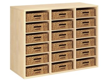 GELAMINEERD MEUBEL H: 81 cm - L: 105 cm 18 manden - 15 legplanken