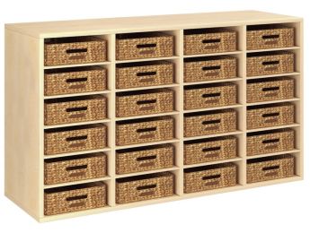 GEMELAMINEERD MEUBEL H: 81 cm - L: 139 cm 24 manden - 20 legplanken