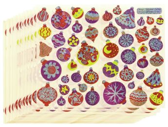 GOMMETTES HOLOGRAPHIQUES Boules de Noël