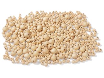 PERLES BOIS RONDES Naturelles