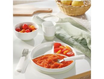 SET VAISSELLE PORCELAINE ANTIDÉRAPANTE BLANC