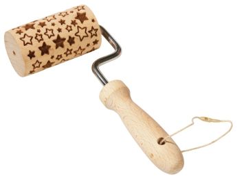 MINI ROULEAU À PÂTISSERIE EN BOIS Étoiles