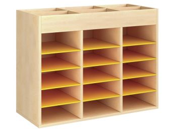GEMELAMINEERD MEUBEL H: 81 cm - L: 105 cm 12 plankjes