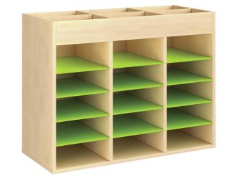 GEMELAMINEERD MEUBEL H: 81 cm - L: 105 cm 12 plankjes