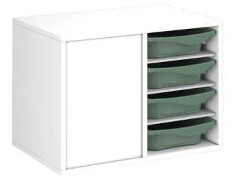 MÖBEL MIT MELAMINBESCHICHTUNG H: 51 cm - B: 70,5 cm 8 Behälter - 6...