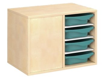 MEUBLE MÉLAMINÉ H: 51 cm - L: 70,5 cm 8 bacs - 6 étagères