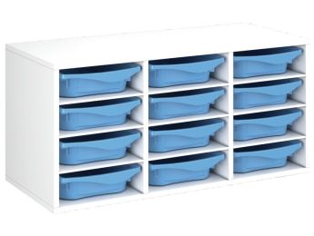 MÖBELSTÜCK MIT MELAMINBESCHICHTUNG H: 51 cm - L: 105 cm 12 Behälter - 9...