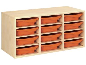 MÖBELSTÜCK MIT MELAMINBESCHICHTUNG H: 51 cm - L: 105 cm 12 Behälter - 9...