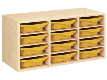 MÖBELSTÜCK MIT MELAMINBESCHICHTUNG H: 51 cm - L: 105 cm 12 Behälter - 9...