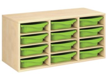 MÖBELSTÜCK MIT MELAMINBESCHICHTUNG H: 51 cm - L: 105 cm 12 Behälter - 9...