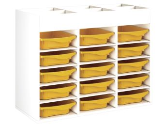 MÖBELSTÜCK MIT MELAMINBESCHICHTUNG H: 81 cm - L: 105 cm 15 Behälter - 12...